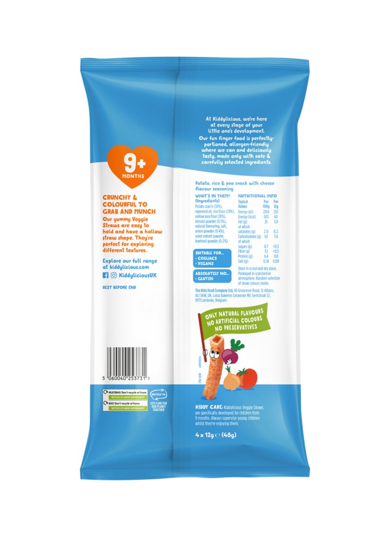 Kiddylicious Delicious Cheesy Veggie Finger Snack For Kids 4 x 12g - Image 2